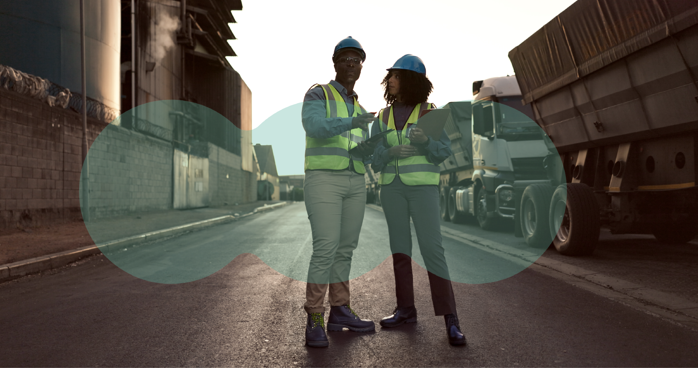Illustrative scene of South African professionals discussing community development plans